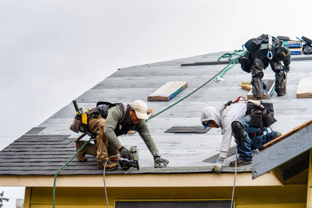 Professional Emergency Roof Repair technician working in Monroeville, NJ